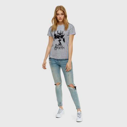 Женская футболка хлопок с принтом Nevermore fuck, вид сбоку #3