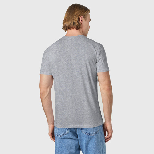 Мужская футболка хлопок с принтом Drill code axe tools, вид сзади #2