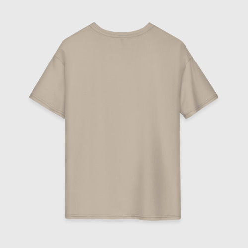 Женская футболка хлопок Oversize с принтом Мишина девочка, вид сзади #1