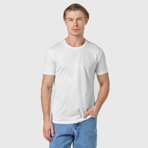 Мужская футболка хлопок с принтом Паучок на спине, фото на моделе #1