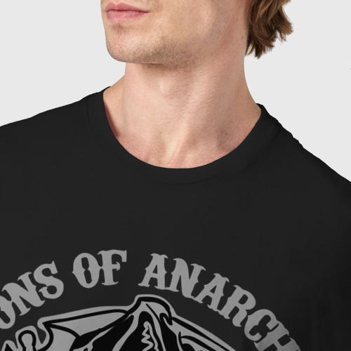 Мужская футболка хлопок с принтом Sons of anarchy logo, фото #4