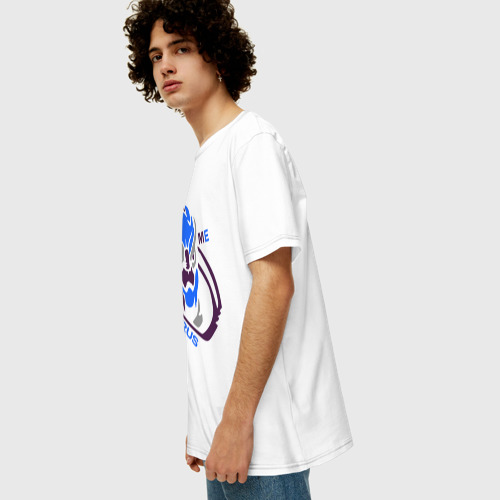 Мужская футболка хлопок Oversize с принтом Гаррус Вакариан (Garrus Vakarian), вид сбоку #3