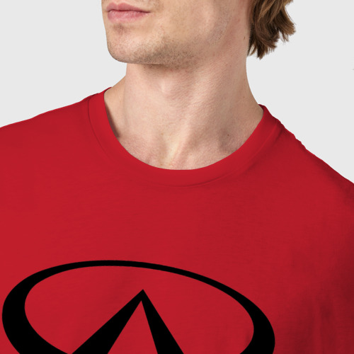 Мужская футболка хлопок с принтом Infiniti logo, фото #4