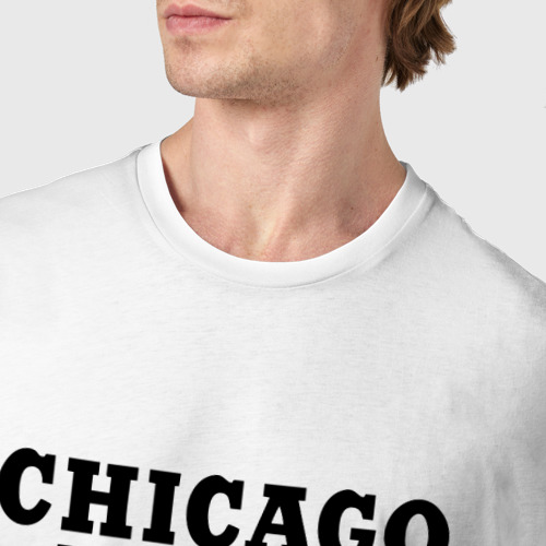 Мужская футболка хлопок с принтом Chicago bulls logo, фото #4