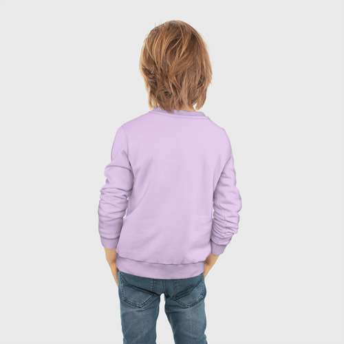 Детский свитшот хлопок с принтом Алиночка бесценна, вид сзади #2