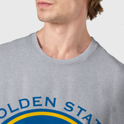 Мужская футболка хлопок с принтом Golden state Warriors, фото #4