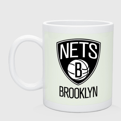 Кружка керамическая с принтом Nets Brooklyn, вид спереди #2