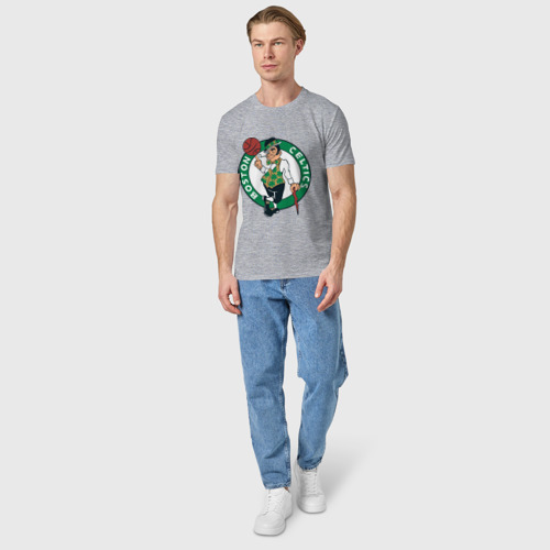 Мужская футболка хлопок с принтом Boston, вид сбоку #3