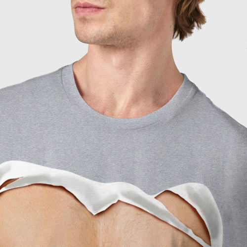 Мужская футболка хлопок с принтом Идеальный пресс, фото #4