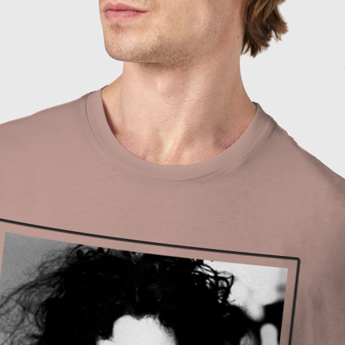 Мужская футболка хлопок с принтом Monica Bellucci black, фото #4