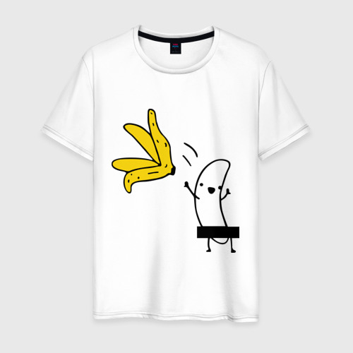 Мужская футболка с принтом Банан стриптизер, вид спереди #2