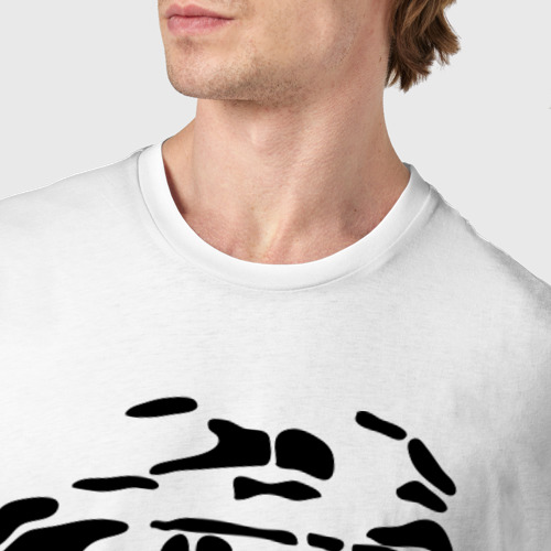 Мужская футболка хлопок с принтом Противогаз Бэнкси, фото #4