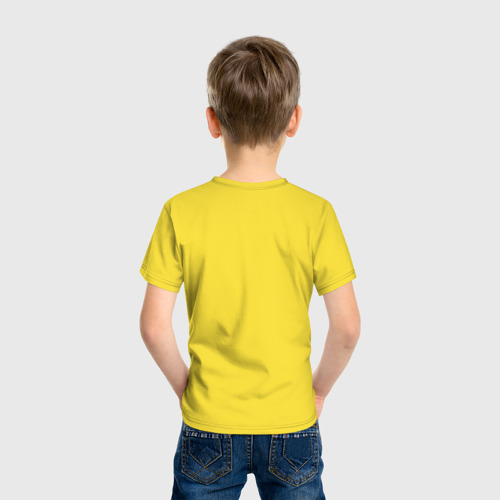Детская футболка хлопок с принтом Котенок, вид сзади #2