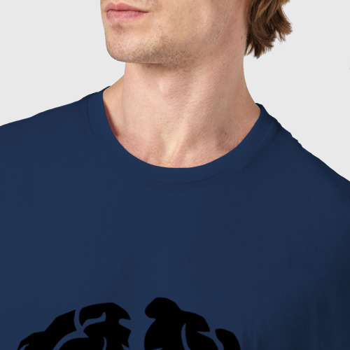 Мужская футболка хлопок с принтом Он - мозг, фото #4