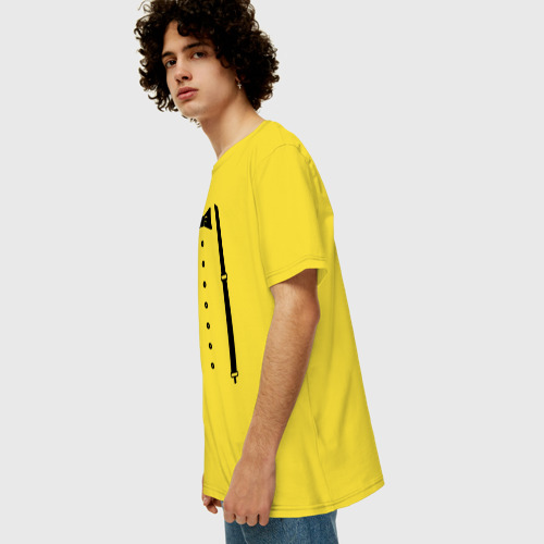 Мужская футболка хлопок Oversize с принтом Gentleman, вид сбоку #3