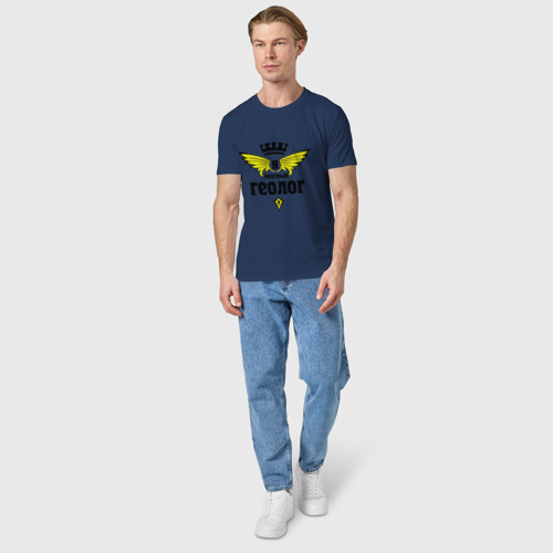 Мужская футболка хлопок с принтом Знатный геолог, вид сбоку #3