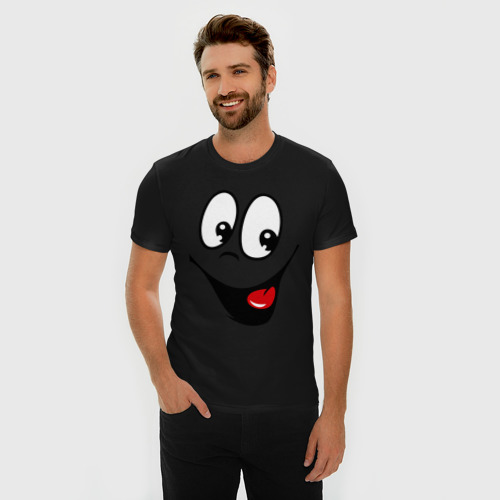 Мужская футболка премиум с принтом Заразительная улыбка, фото на моделе #1
