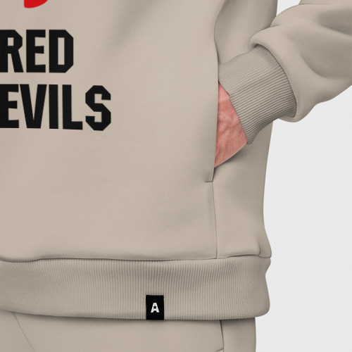 Мужской костюм oversize хлопок с принтом Red devils (manchester united), фото #4