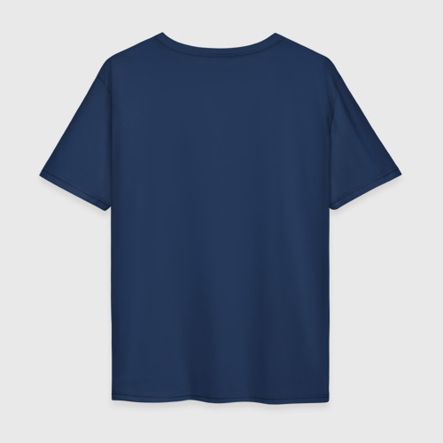 Мужская футболка хлопок Oversize с принтом Толстый заяц, вид сзади #1