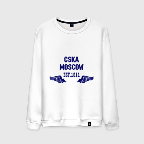 Мужской свитшот хлопок с принтом CSKA Moscow, вид спереди #2