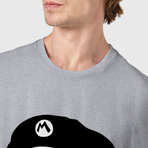 Мужская футболка хлопок с принтом Che Mario, фото #4