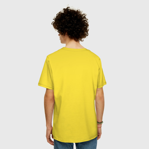 Мужская футболка хлопок Oversize с принтом Всеми горячо любимая бабушка, вид сзади #2