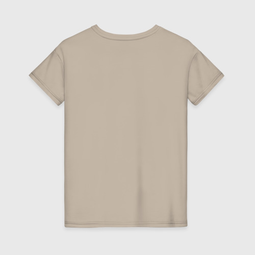 Женская футболка хлопок с принтом Леночка - умница и красавица, вид сзади #1