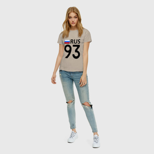 Женская футболка хлопок с принтом Краснодарский край (93), вид сбоку #3