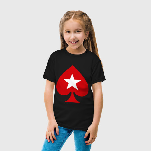 Детская футболка хлопок с принтом Покер Пики Poker Stars, вид сбоку #3