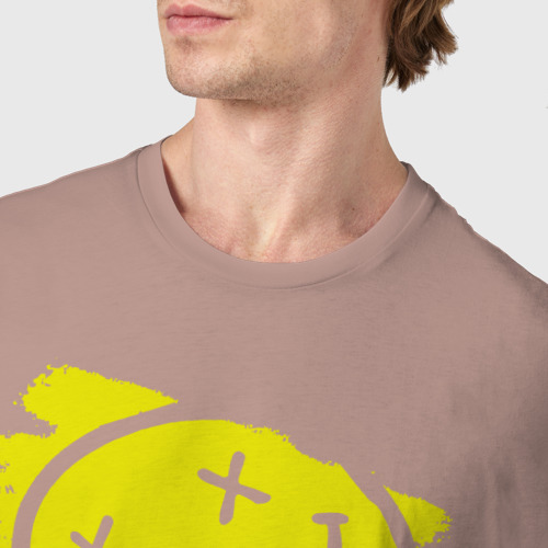 Мужская футболка хлопок с принтом Смайл NIRVANA, фото #4