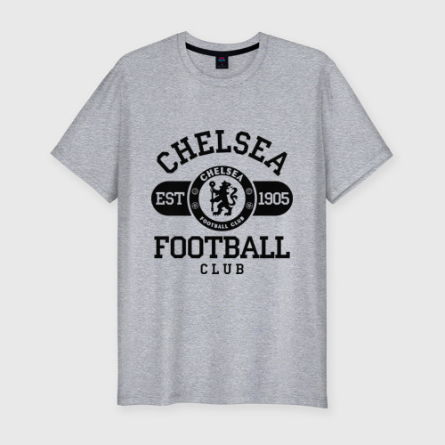 Мужская футболка хлопок Slim с принтом Chelsea футбольный клуб, вид спереди #2