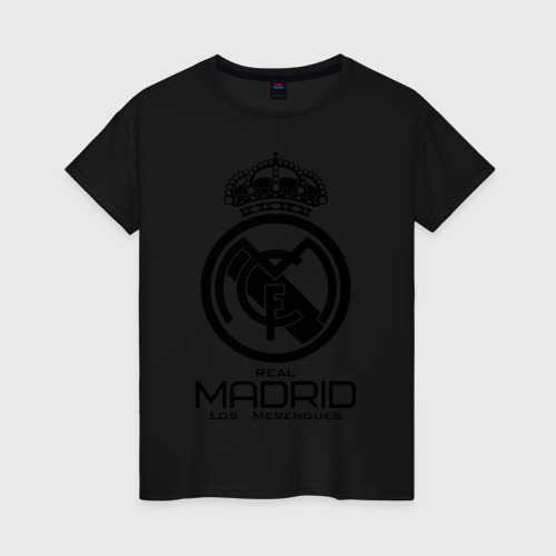 Женская футболка хлопок с принтом Real Madrid, вид спереди #2
