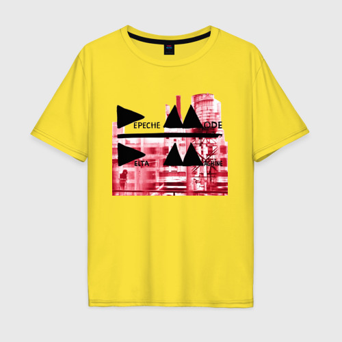 Мужская футболка хлопок Oversize с принтом Depeche mode delta machine, вид спереди #2