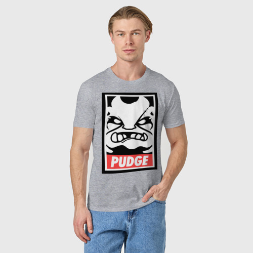 Мужская футболка хлопок с принтом Pudge Dota2, фото на моделе #1