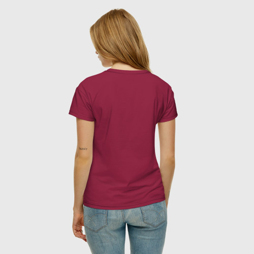 Женская футболка хлопок с принтом Лев Яшин Black Spider, вид сзади #2
