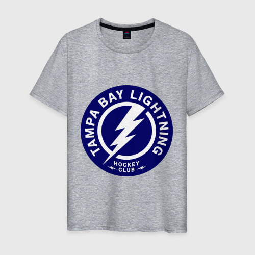 Мужская футболка хлопок с принтом HC Tampa Bay Lightning, вид спереди #2