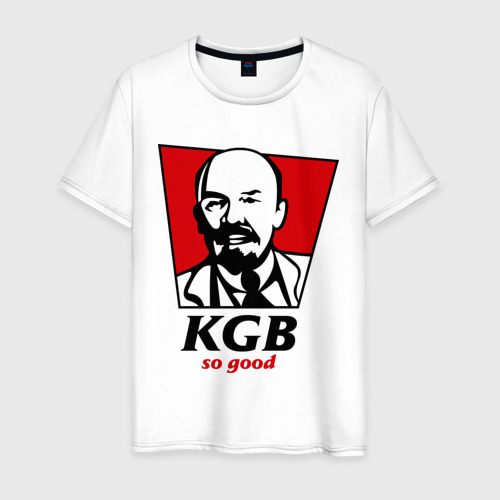 Мужская футболка хлопок с принтом KGB - So Good, вид спереди #2