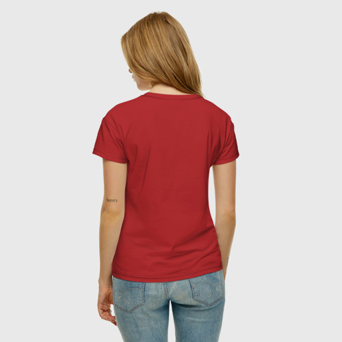 Женская футболка хлопок с принтом Иди обниму, вид сзади #2