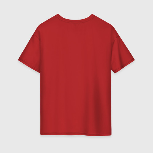 Женская футболка oversize с принтом Капитан Очевидность, вид сзади #1