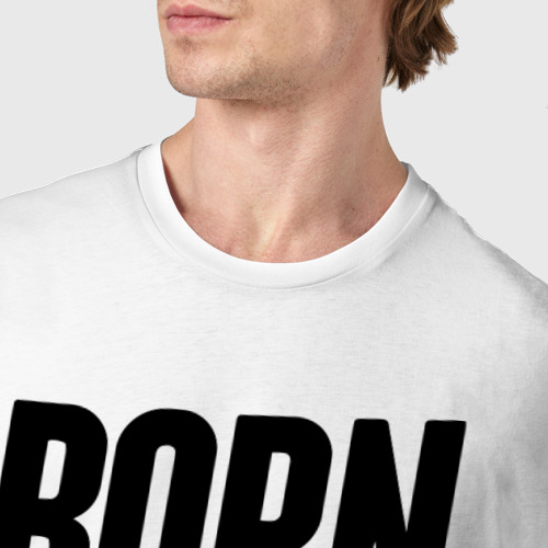 Мужская футболка хлопок с принтом Рожден для бега, фото #4