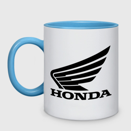 Кружка двухцветная с принтом Honda Motor, вид спереди #2