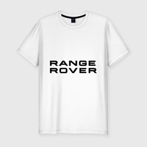 Мужская футболка хлопок Slim с принтом Range Rover, вид спереди #2