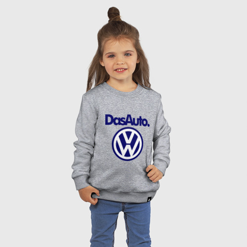 Детский свитшот хлопок с принтом Volkswagen Das Auto, фото на моделе #1