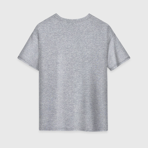 Женская футболка oversize с принтом Ротвейлер, вид сзади #1