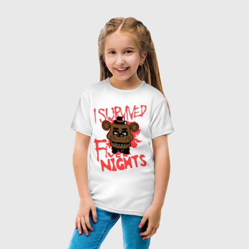 Детская футболка с принтом Five Nights At Freddy's, вид сбоку #3