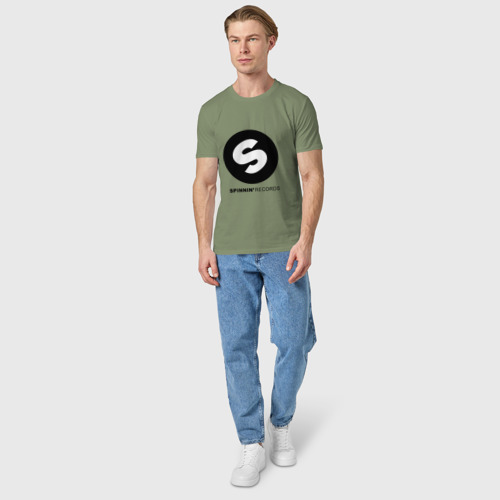 Мужская футболка хлопок с принтом Spinnin records, вид сбоку #3