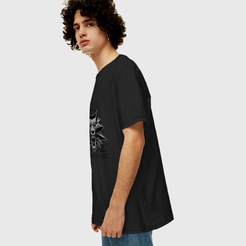 Мужская футболка хлопок Oversize с принтом The Witcher 3, вид сбоку #3