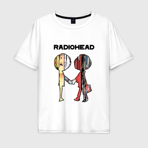 Мужская футболка хлопок Oversize с принтом Radiohead, вид спереди #2