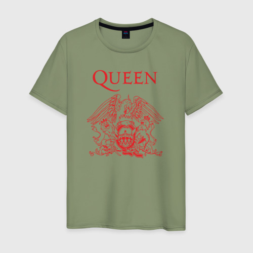 Мужская футболка хлопок с принтом Queen, вид спереди #2