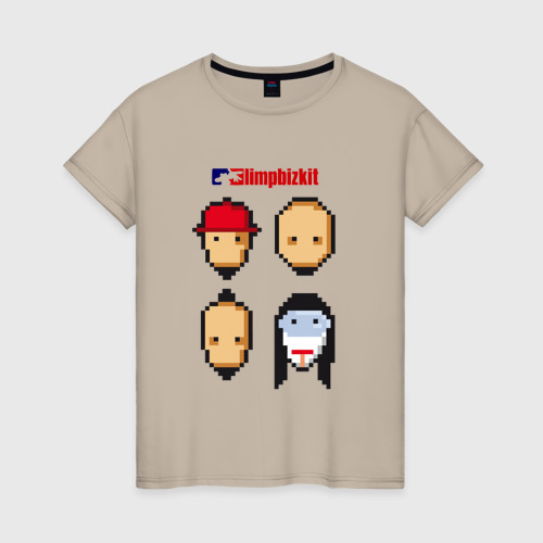 Женская футболка хлопок с принтом Limp Bizkit, вид спереди #2